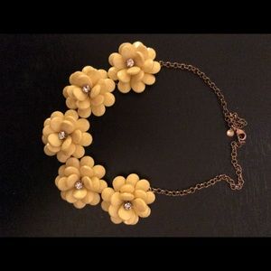 J Crew Factory Yellow Rose Necklace